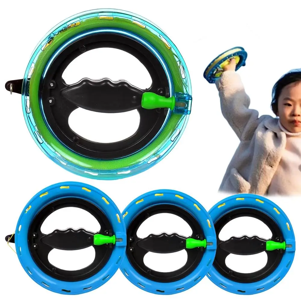 Poignée avec ficelle pour cerf-volant, outil de poignée, bobine de ficelle ronde bleue de 14/16/18cm, enrouleur de cerf-volant, roue de feu