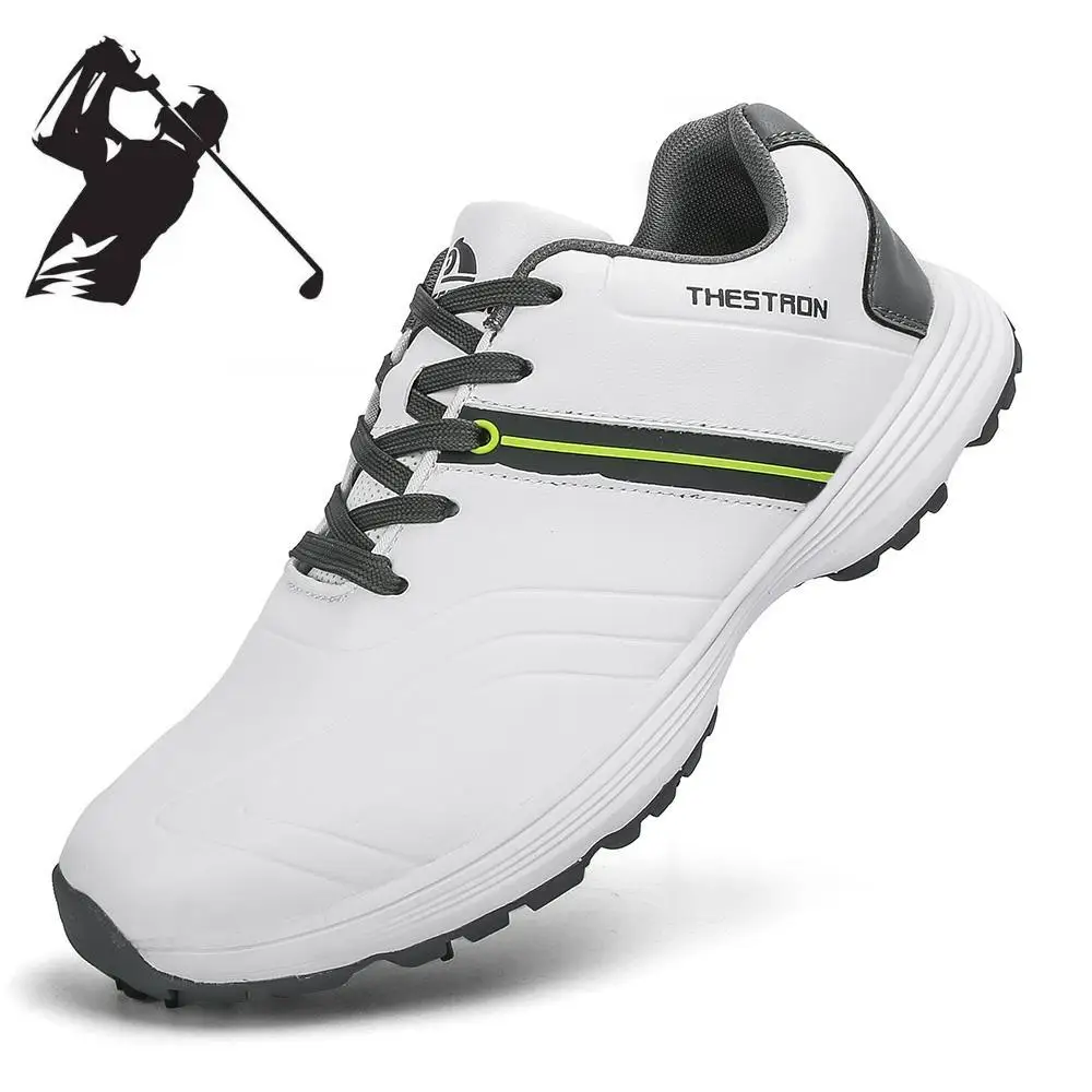 

Profession Men Golf Shoes Non Slip Spikes Golf Sneakers Comfortable Golf Trainers for Men Wear-Resisting Adult Walking Sneakers