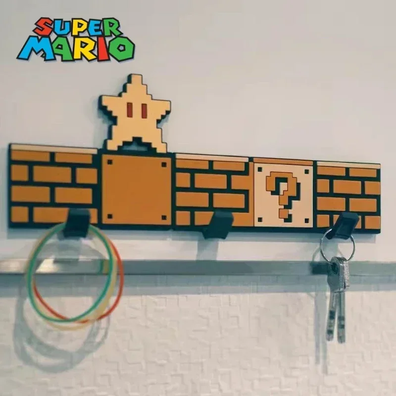 

Магнитные крючки для игры Marios Bros, пиксельные аниме-брелки, декоративные для дверей, шкафов, полок, настенные крючки, вешалка, игрушки, подарки