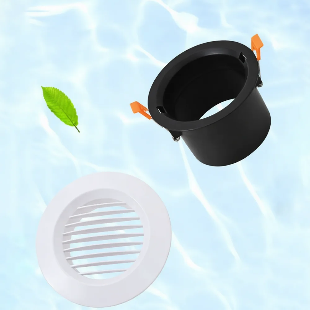 White Round Air Vent For Greenair HVAC Duct Exhaust Grille Ceiling Wall Diffuser Ventilation Outlet Plastic Cover