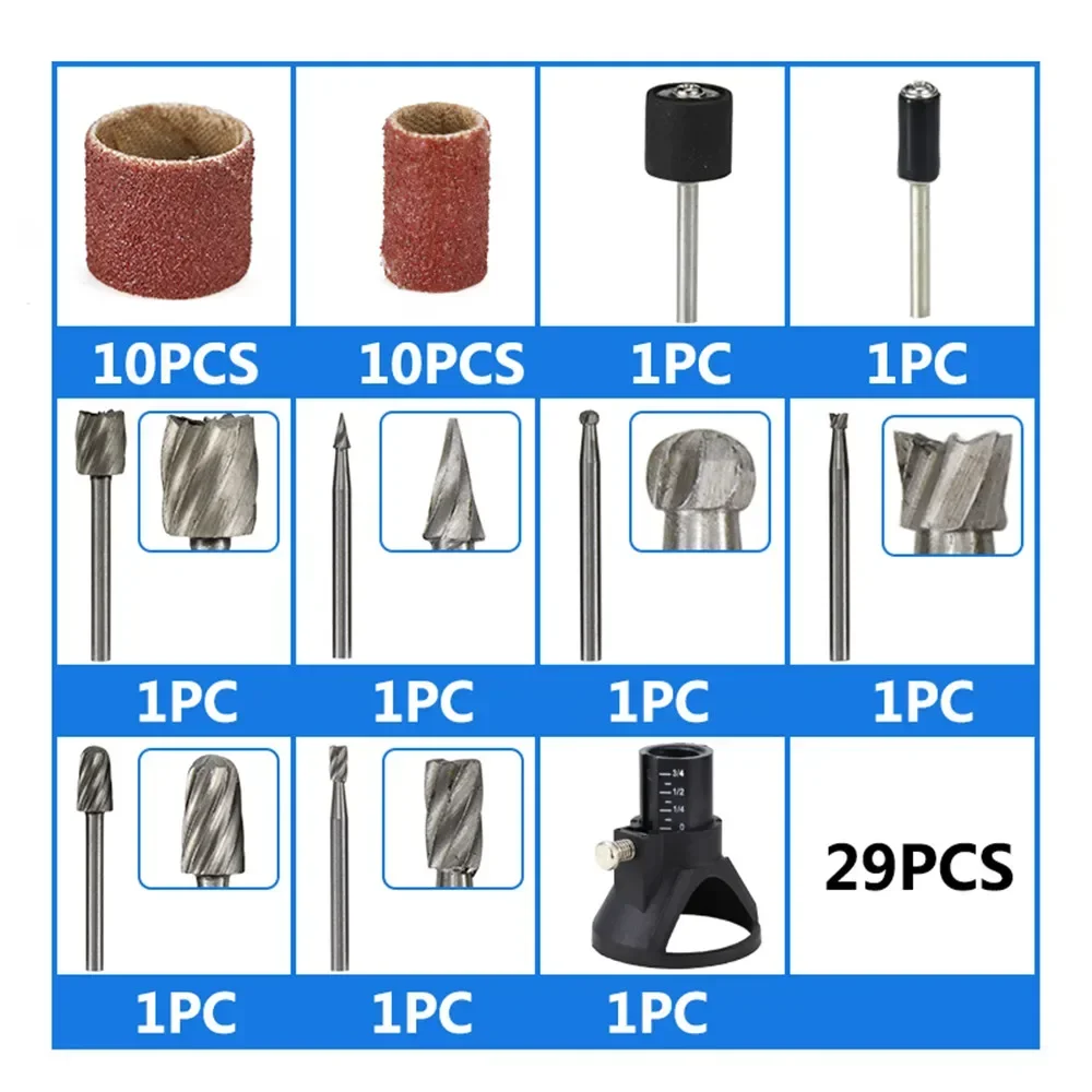 Rotary Tools Accessories 29pcs for Grinding Sanding Polishing Tool For Dremel