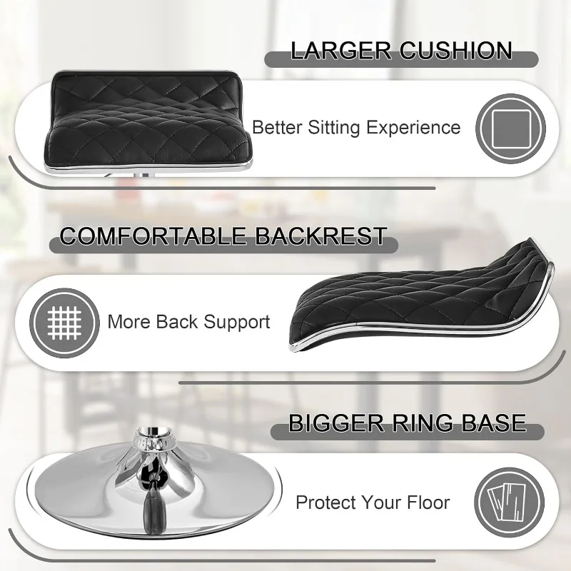 Adjustable Bar Stools Set of 2, Bar Height Stools for Kitchen Counter