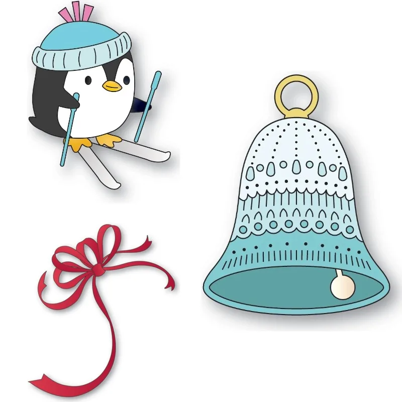 Cute Penguin Seriously Skiing Metal Cutting Dies for DIY Scrap Booking Crafts Dies Cut Stencils Maker Photo Album Template 2026