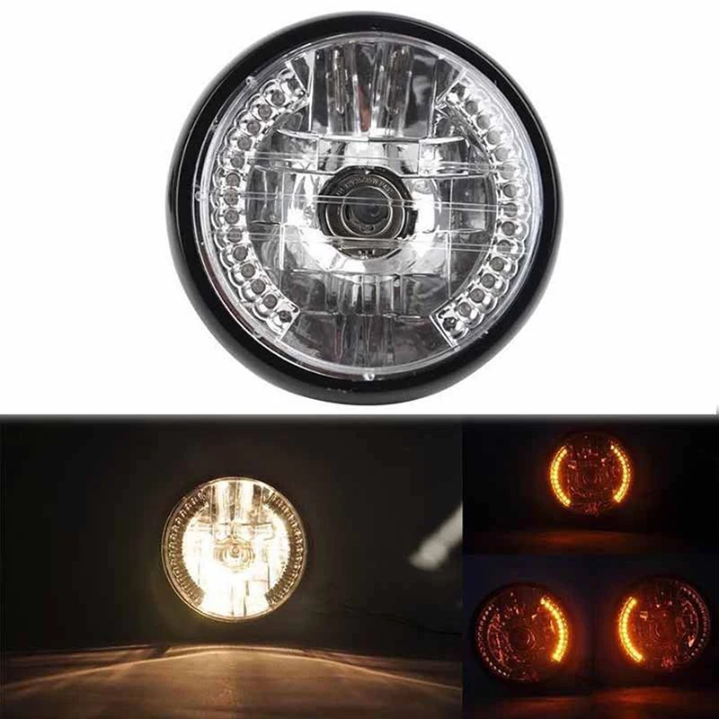 Universal 6.5Inch Motorcycle Headlight LED Turn Signal Light For Motorcycle image 2