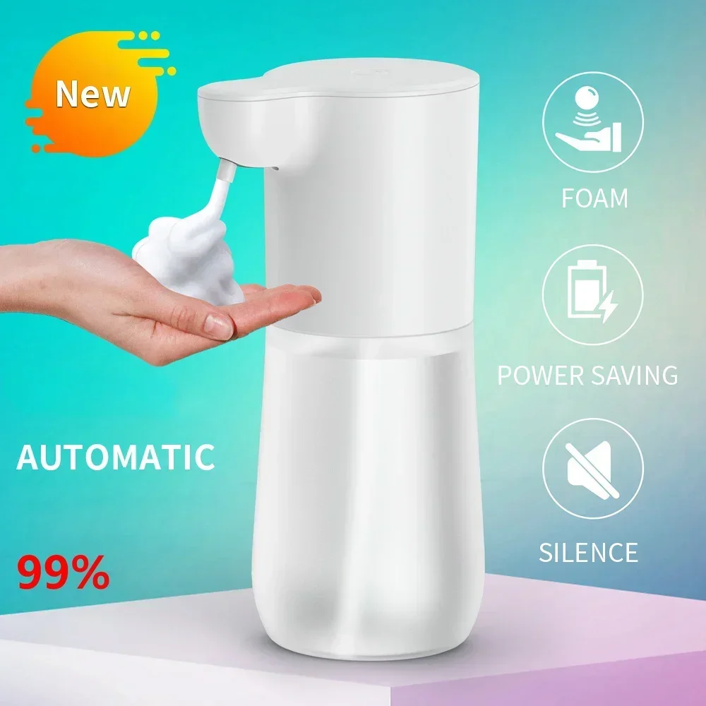 350ML Touchless Automatic Soap Foam Dispenser USB Rechargeable Liquid Foam Hand Washer Machine Infrared Sensor Soap Dispenser