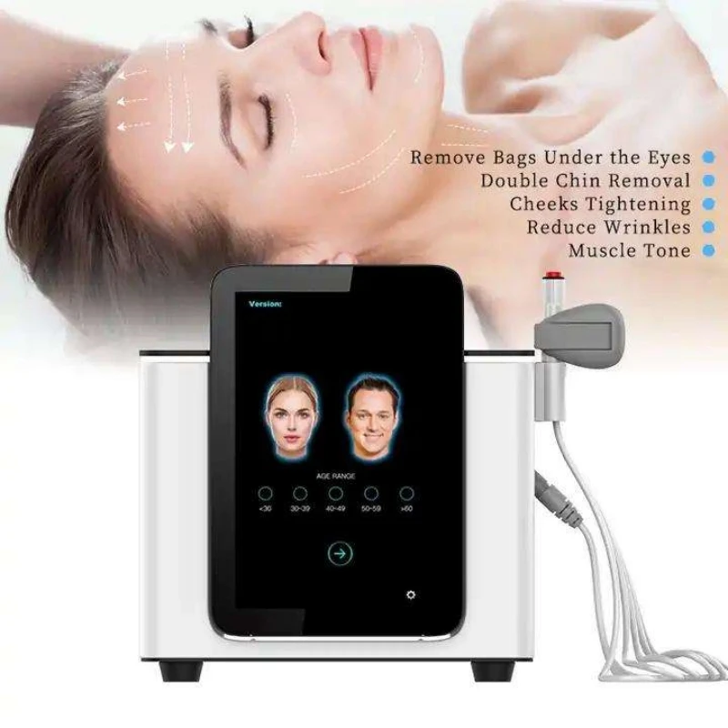 professional eye bags removal reduce wrinkle frim jawline facial lifting pe rf magnetic face ems machine