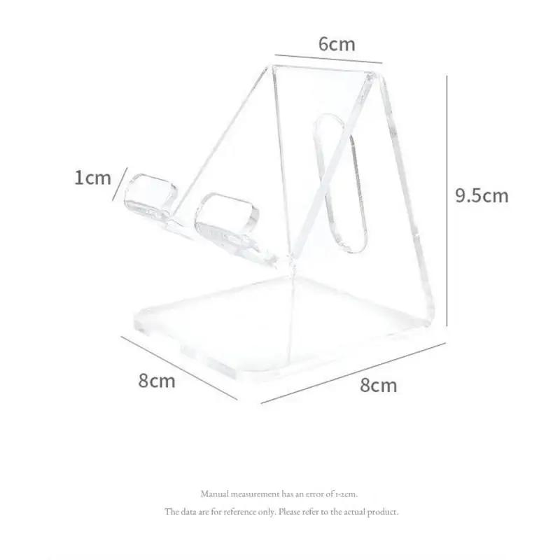 스탠드 액세서리용 아크릴 데스크탑 태블릿 PC 지지대 거치대, iPad Air 4 5 Mini 6 11 Mi Pad 휴대폰 크리스탈 브래킷