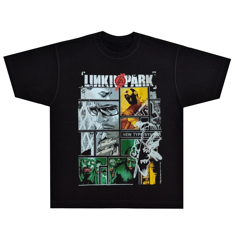 Rock Band Linkin Park Fan Memorial Culture Short Sleeve, Men and Women Can Wear A Loose Size Casual Culture T-shirt