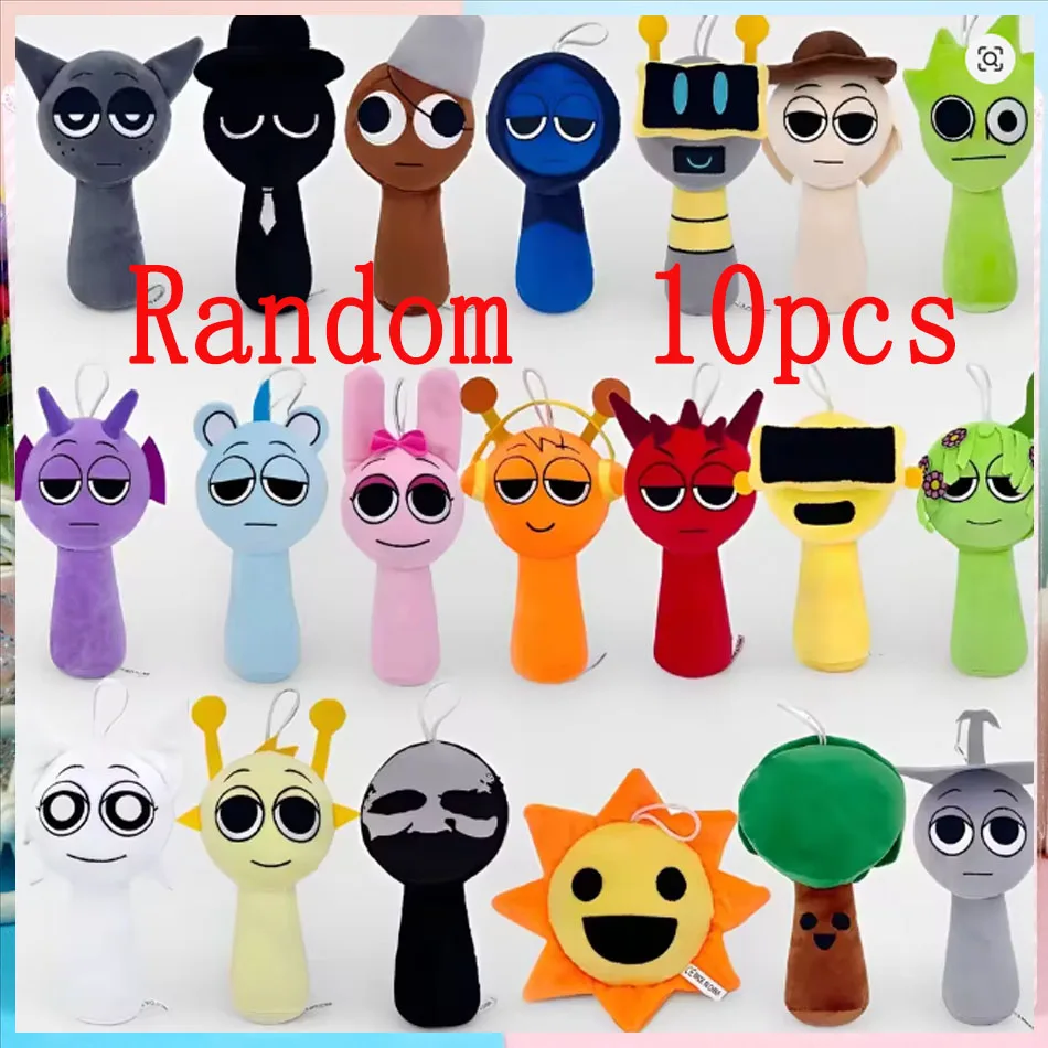 

10pcs Sprunki Plush Toys Sprunki Plush Doll Sprunki Game Pillow Kids Birthday Gifts Stuffed Dolls Christmas Gift
