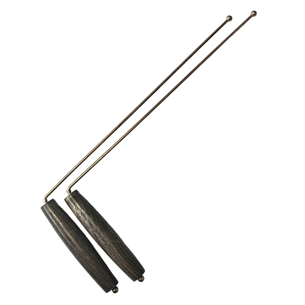 Two Piece Professional Grade Copper Probe Set With Comfortable Wooden Handholds For Accurate Resource Location