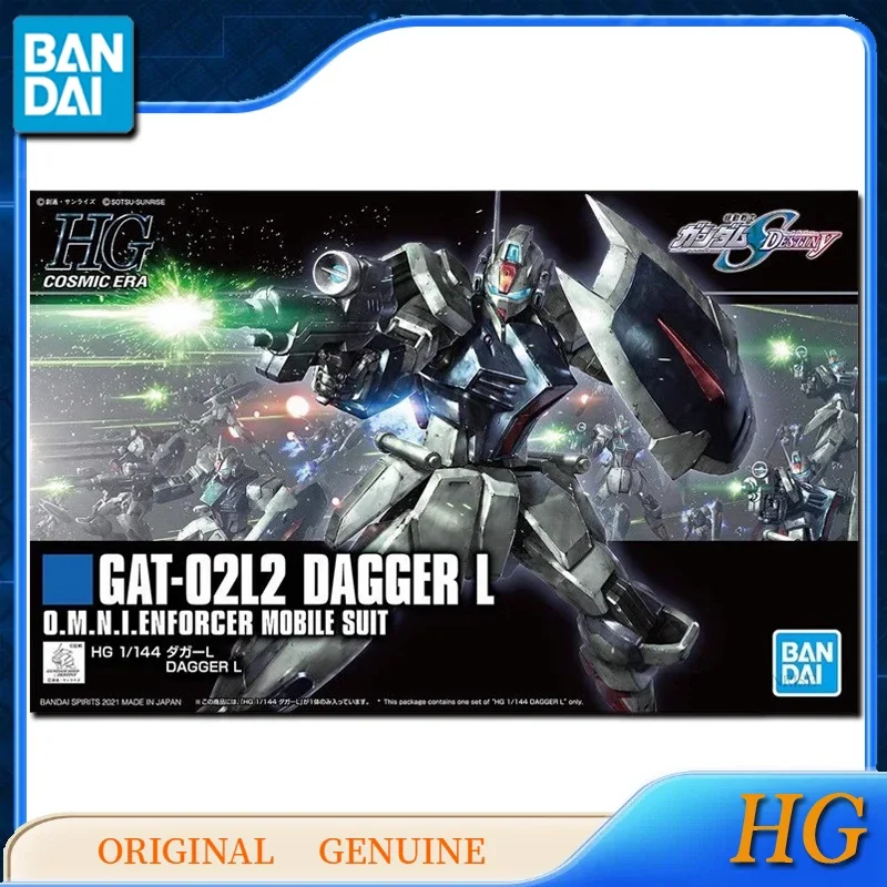 Bandai-figuras de acción de Anime para niños, HG, GUNDAM, GAT-02L2, DAGGER L, juguetes originales, adornos de modelos coleccionables, regalo para niños