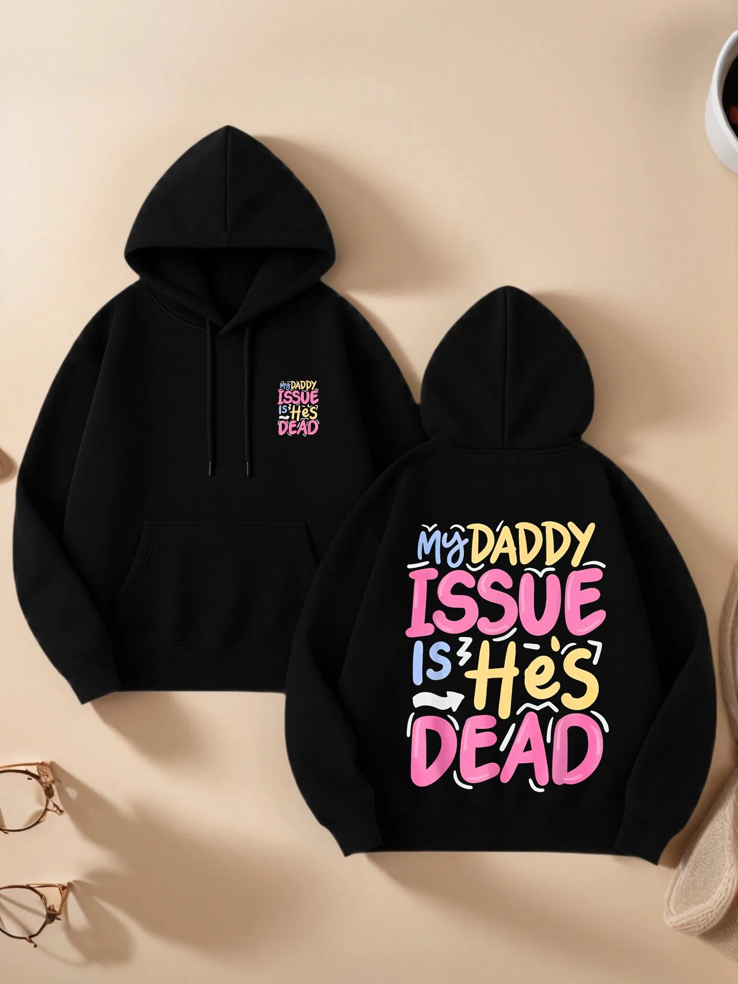 

Женская толстовка с графическим рисунком, эстетический дизайн с буквенным принтом, повседневная одежда на каждый день, мягкая ткань, для подростков