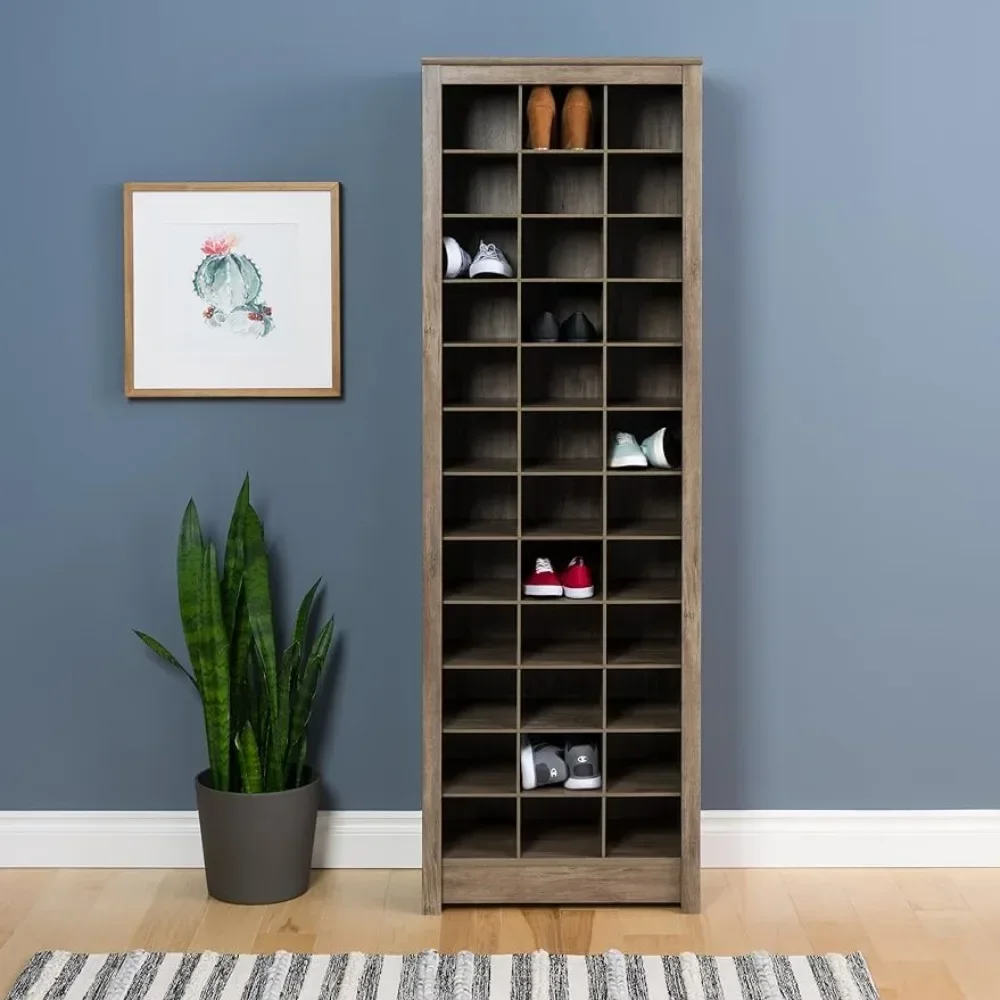 

Shoes Storage Organizer 13”D X 23.5“ W X 72.5“ H Shoe Rack Elegant Gray Shoe Storage Cabinet Cabinet/ Closet Dresser Shoe-shelf