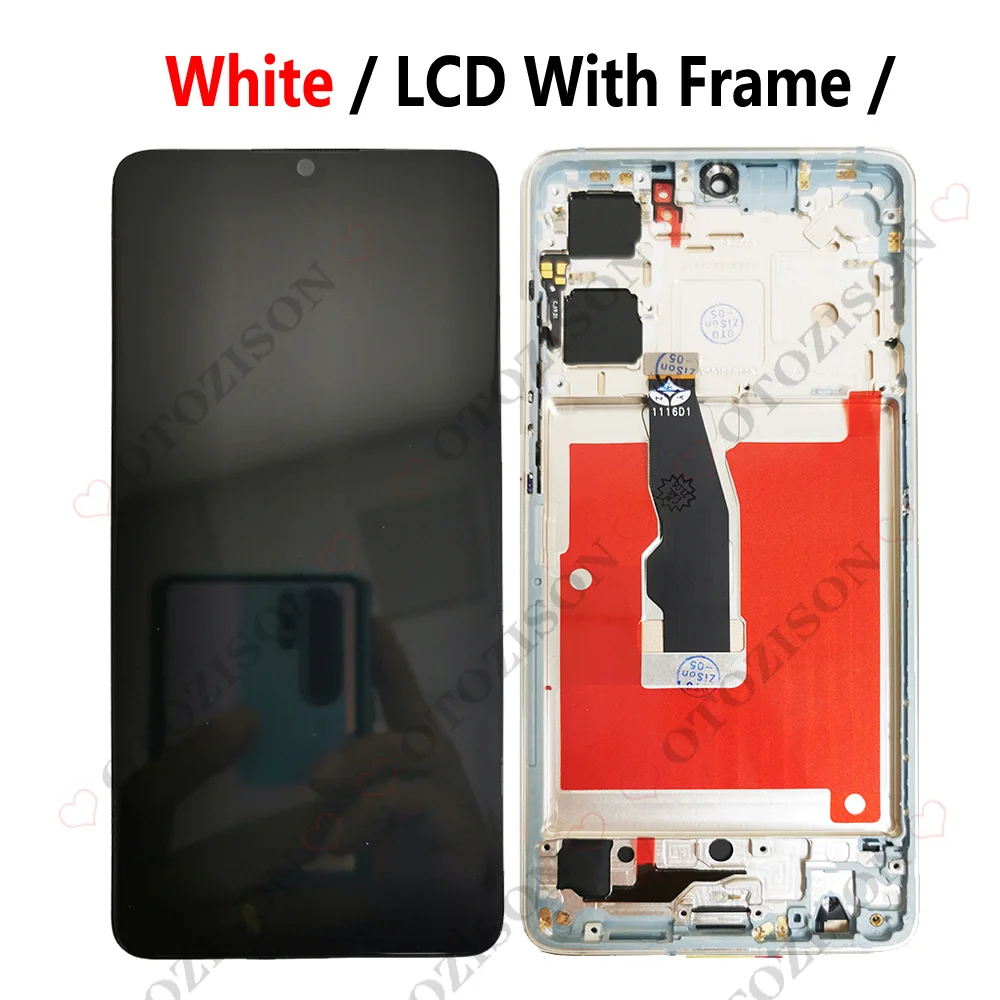 AMOLED ELE-L29 LCD With Frame For Huawei P30 Display ELE-L09 ELE-L04 LCD Screen Touch Digitizer Assembly Replacement P30 LCD