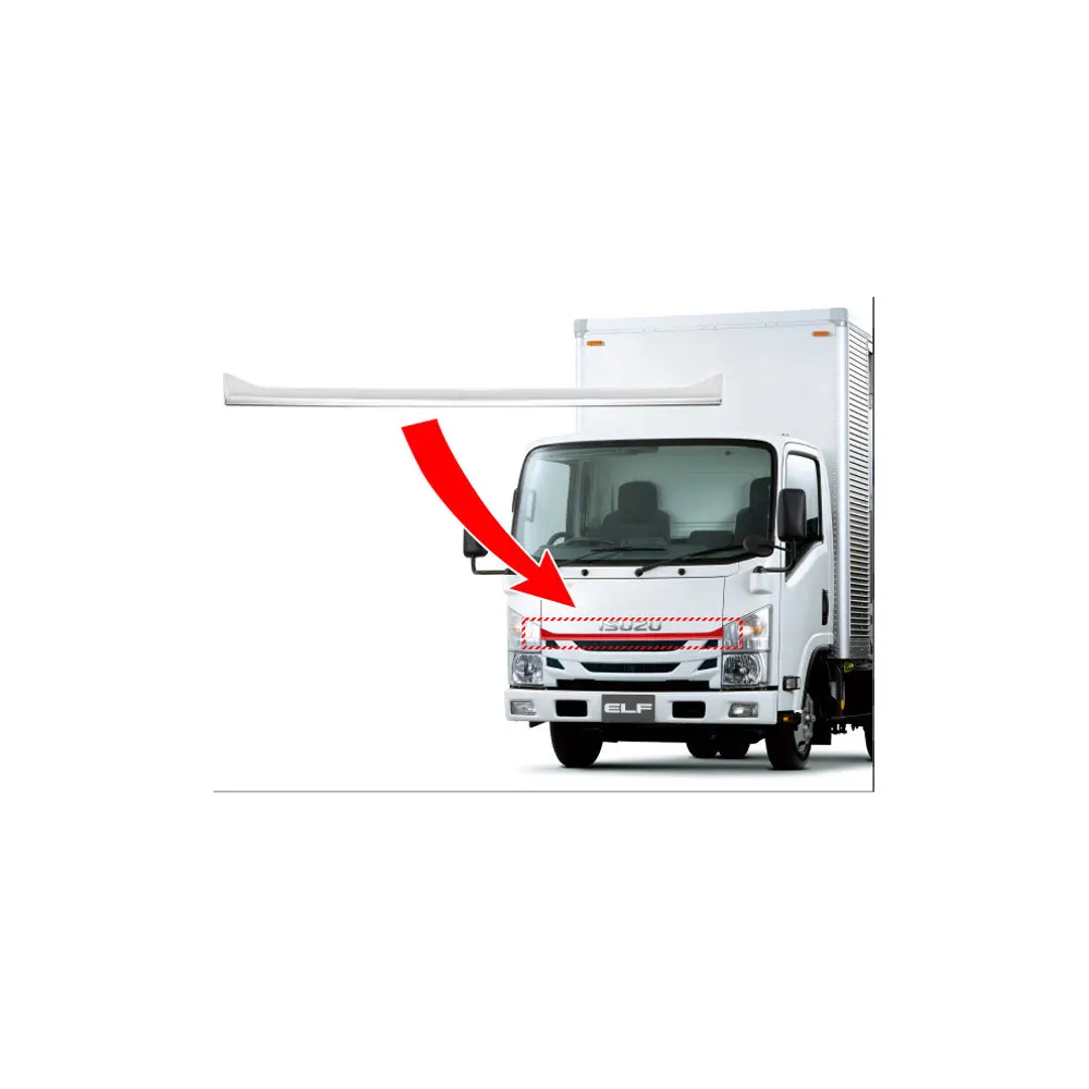 FDONG Chrome Grille Upper Garnish  110cm/133cm for ISUZU 700P NQR175 NPR150 NMR130 NLR130 PRO