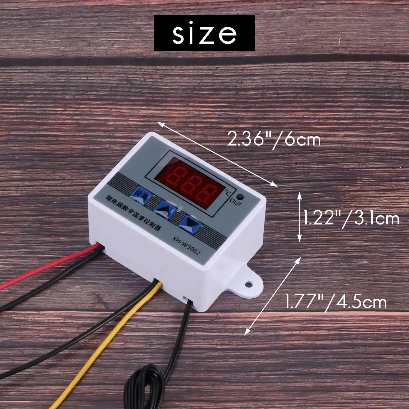 Controlador de temperatura LED Digital, XH-W3002, 220V, 10A, interruptor de Control de termostato, sonda con Sensor impermeable, W3002