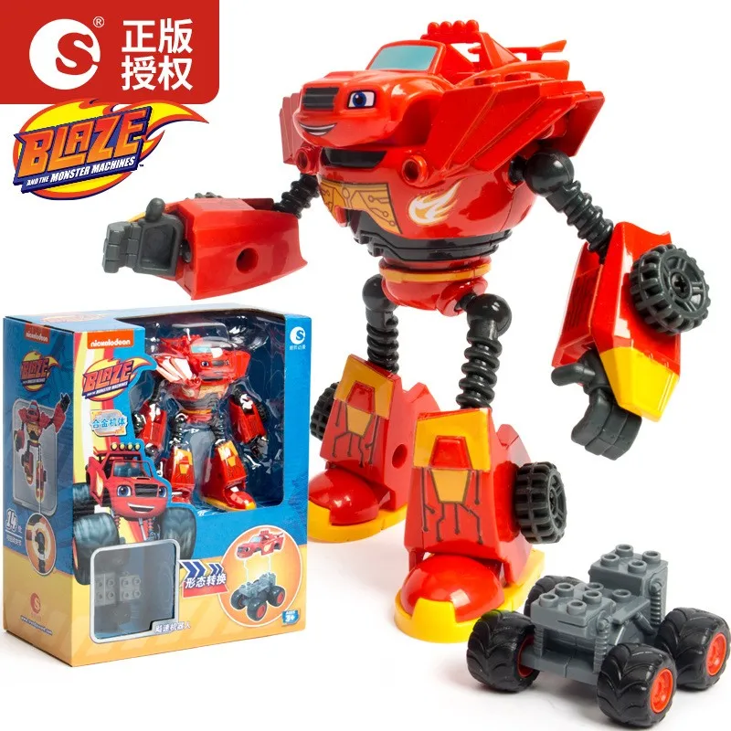 Blaze Monster Machines figura de Anime, plástico/aleación, coche Robot deformado, modelo de figura de acción, juguetes para niños, regalos de navidad