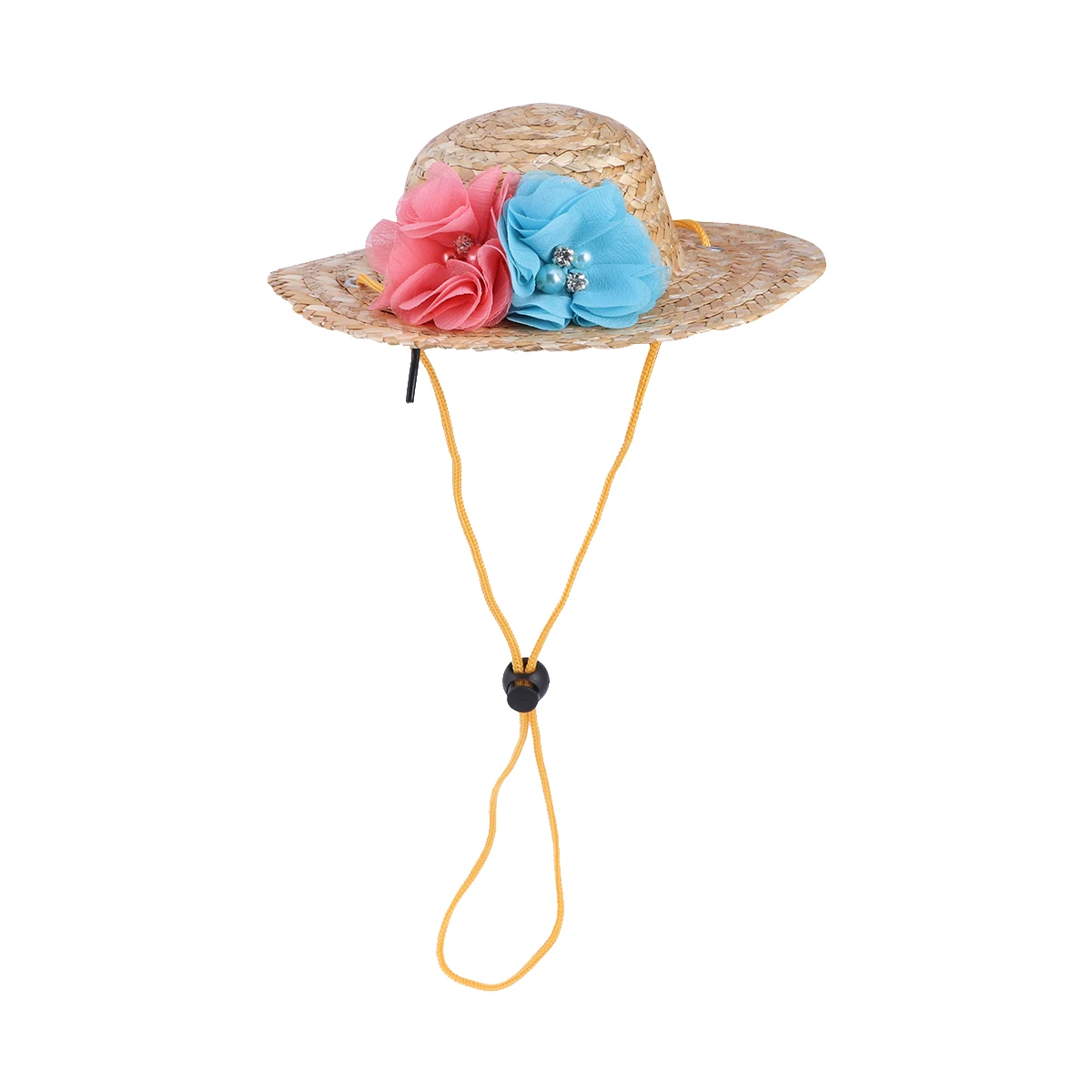 

Pet Straw Hat Lightweight Safe Unique Stylish Sun Hat Party Cats Dogs Adjustable Chin Straps Bucket Cap Brim Dog Visor