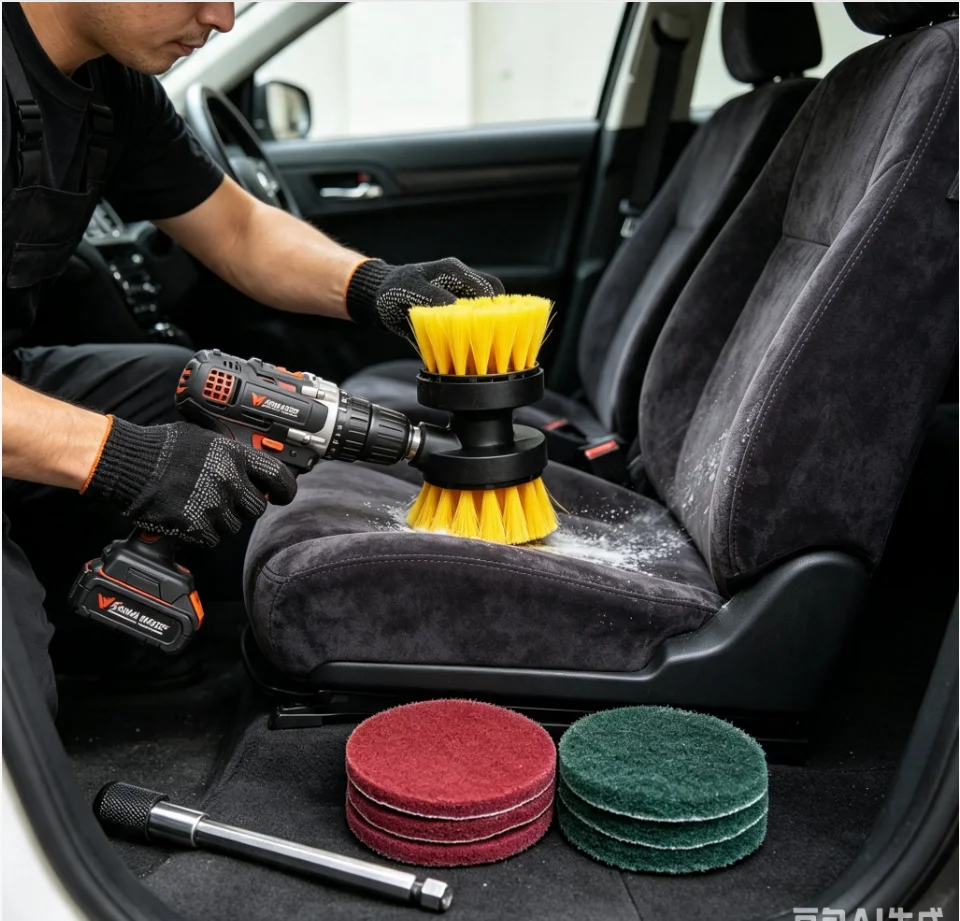 Electric Drill Brush Kit Electric Cleaning Brush Tool For  Car Tile Bathroom Brush Bathroom  Kitchen Plastic Scrubber Brushes