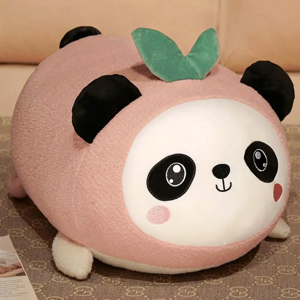 High Plush Doll Soft Cartoon Panda Plush Pillow Huggable Stuffed Doll for Kids Girls Cute Appeasing Toy for Bedroom Decoration