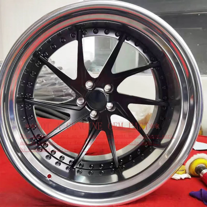 For Universal Negative Offset Polished Lip Forged Alloy Wheel Rim Fit Q5 XF Pace Levante CLA Alfa Romeo Modified Wheel