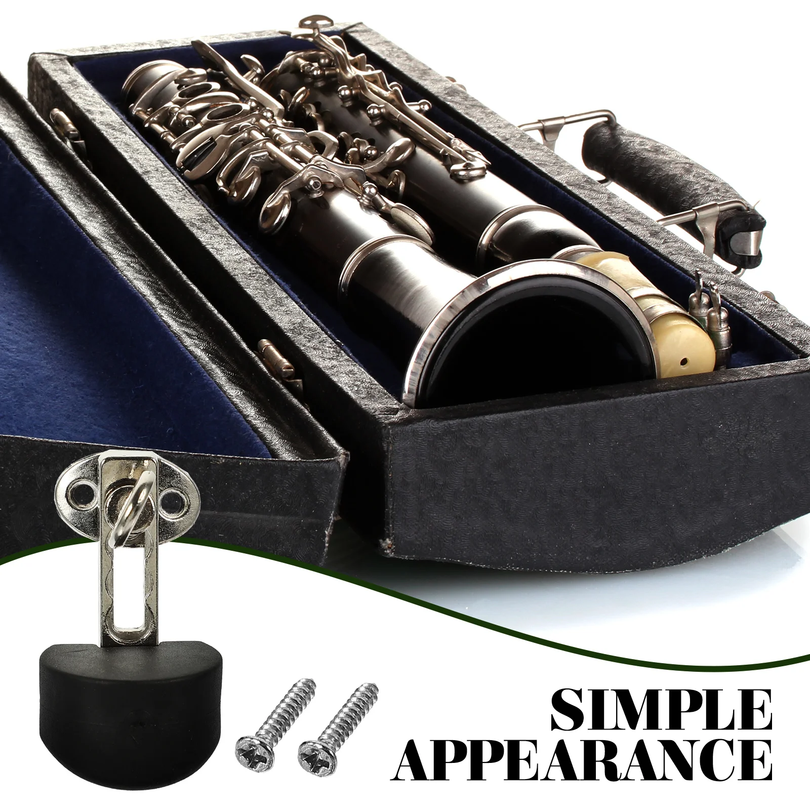 

Clarinet Thumb Rest Comfortable Simple Support Instrument Playing Accessory Black Rubber Stainless Steel Practical Durability