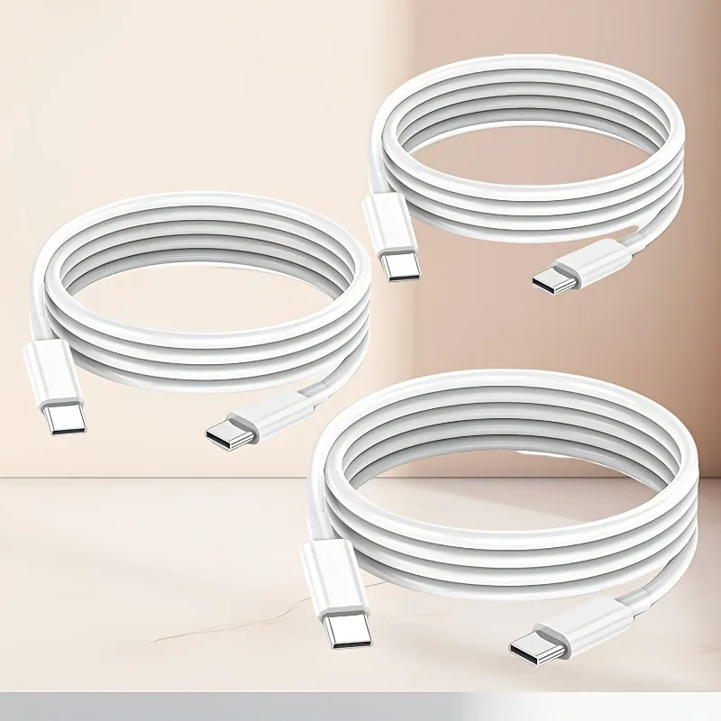 [5Rooted fast charging data cable] 5Strip Pack USB-C Turn USB-C Fast charging cable，20W High-speed data synchronization cable，Co