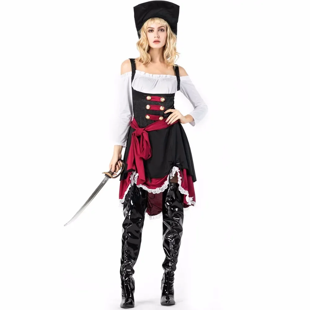 

Halloween Sexy Adult Women Pirate Costume Fancy Carnival Perform Uniform Cosplay Clothing