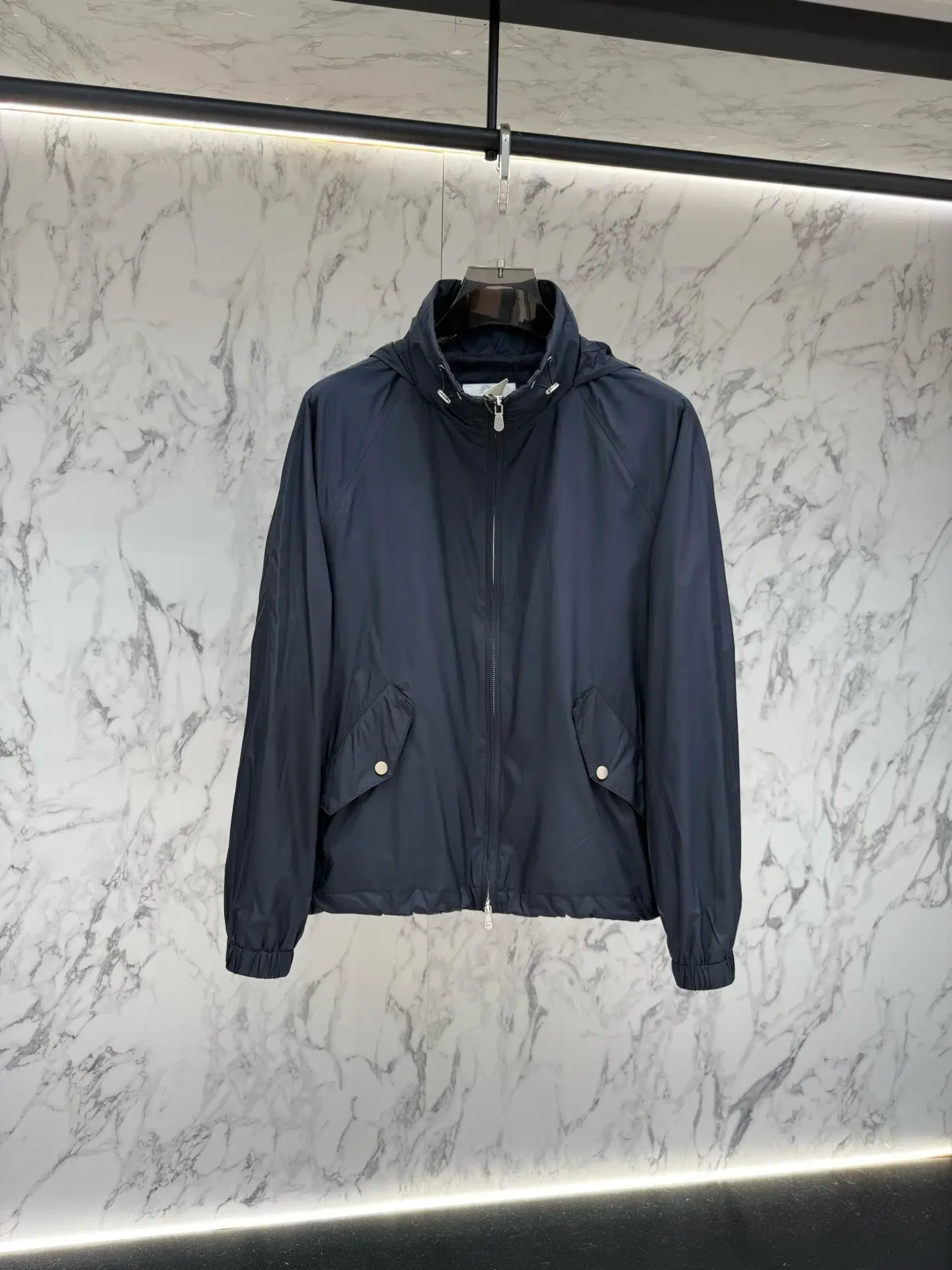 Italy BC old money style simple casual collection hooded jacket double pocket coat