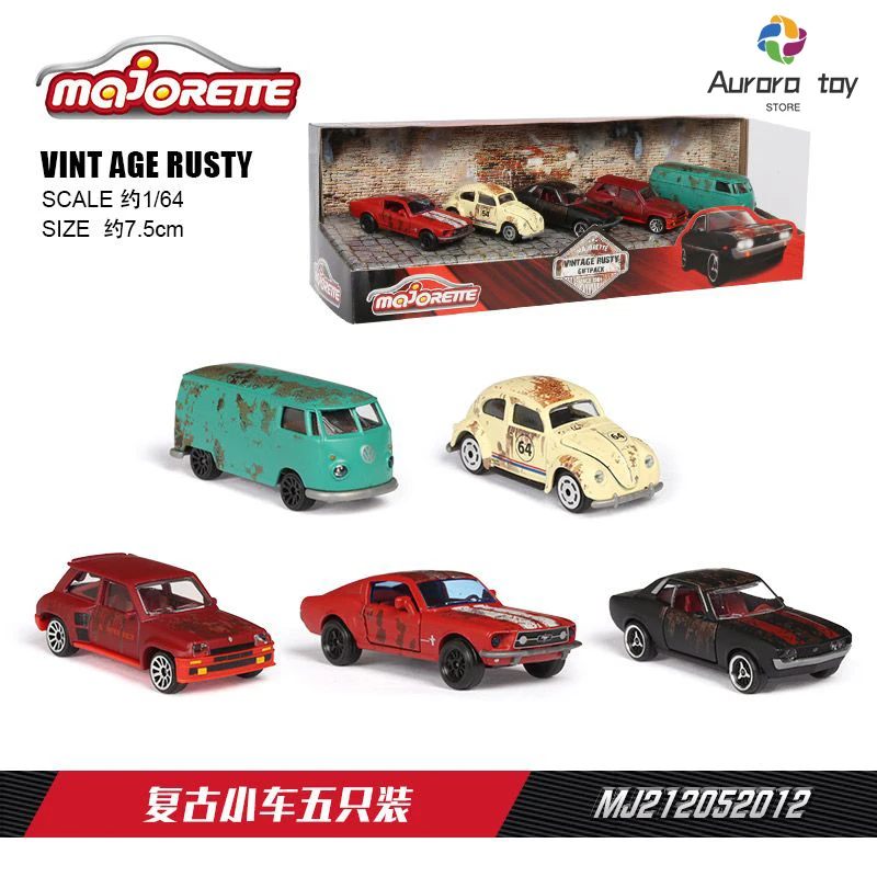 Majorette Automodel Vint Age Rusty Renault Garage Mercedes Benz Porsche Mclaren Collection Cars Model Jongen Verjaardag Speelgoed Cadeau