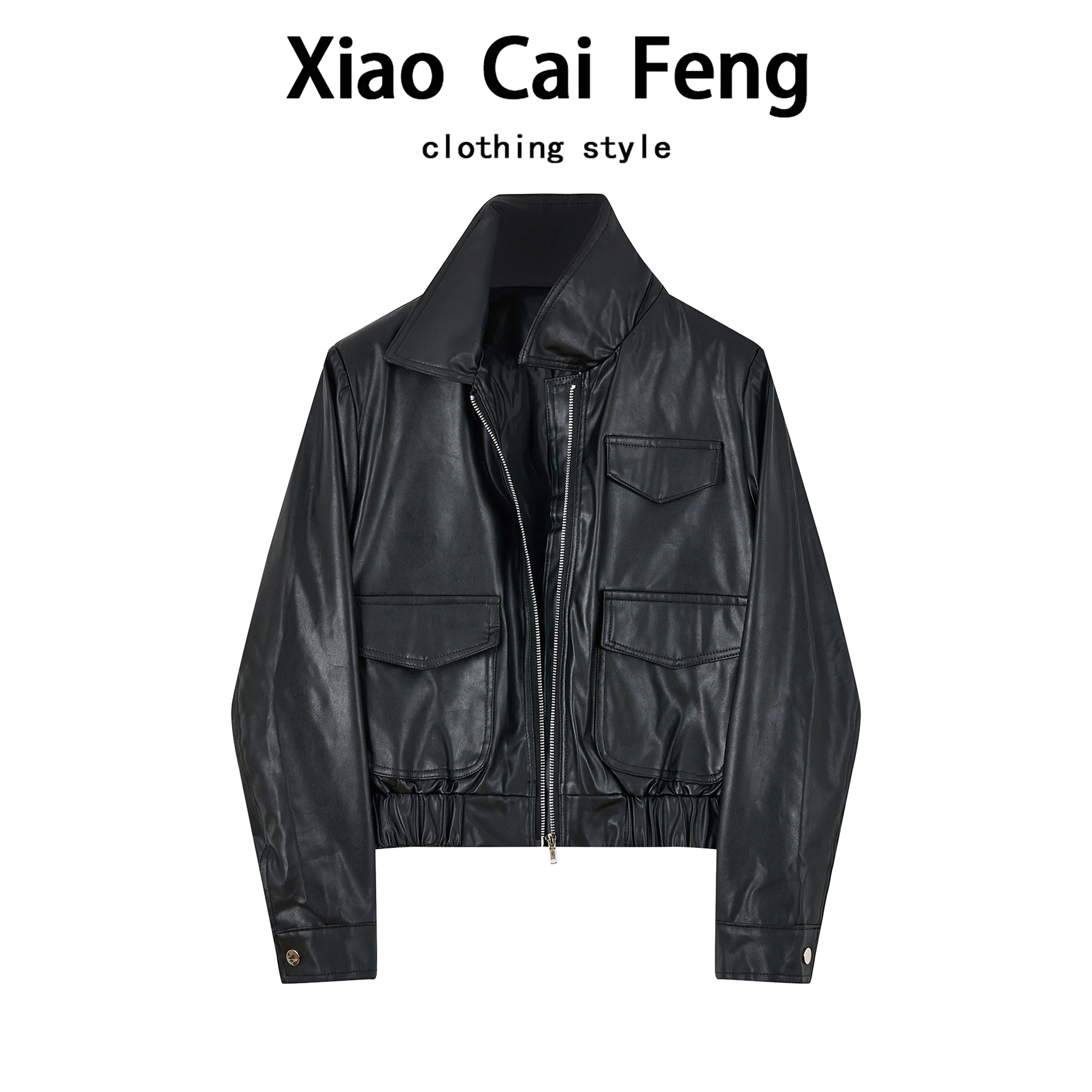 ملابس Jaet النسائية ذات الجلد البني الأمريكي القديم لربيع وخريف 2025 ملابس رائعة متعددة الاستخدامات للدراجات النارية #2