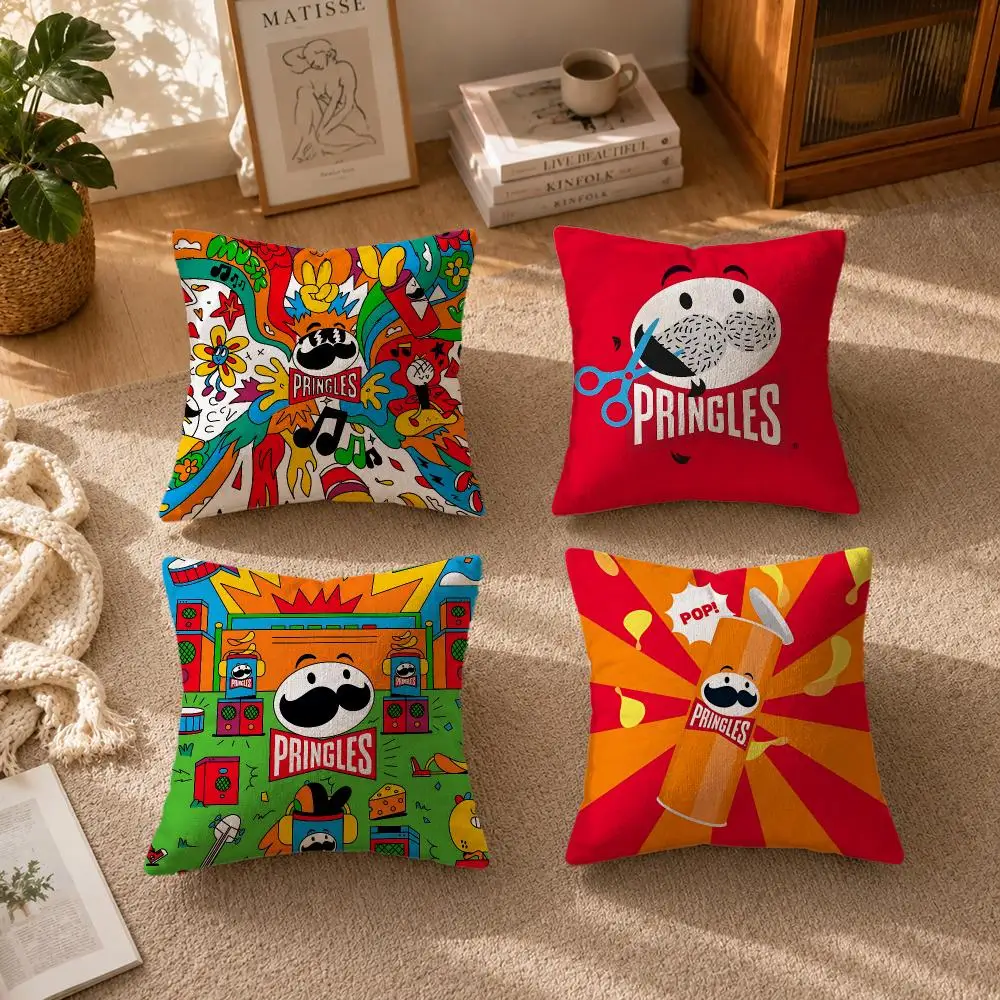 Brand PringlesS Cushion Cover Soft Short Plush Zippered Cushion Covers 40/45/50cm Square Decor for Sofa Home