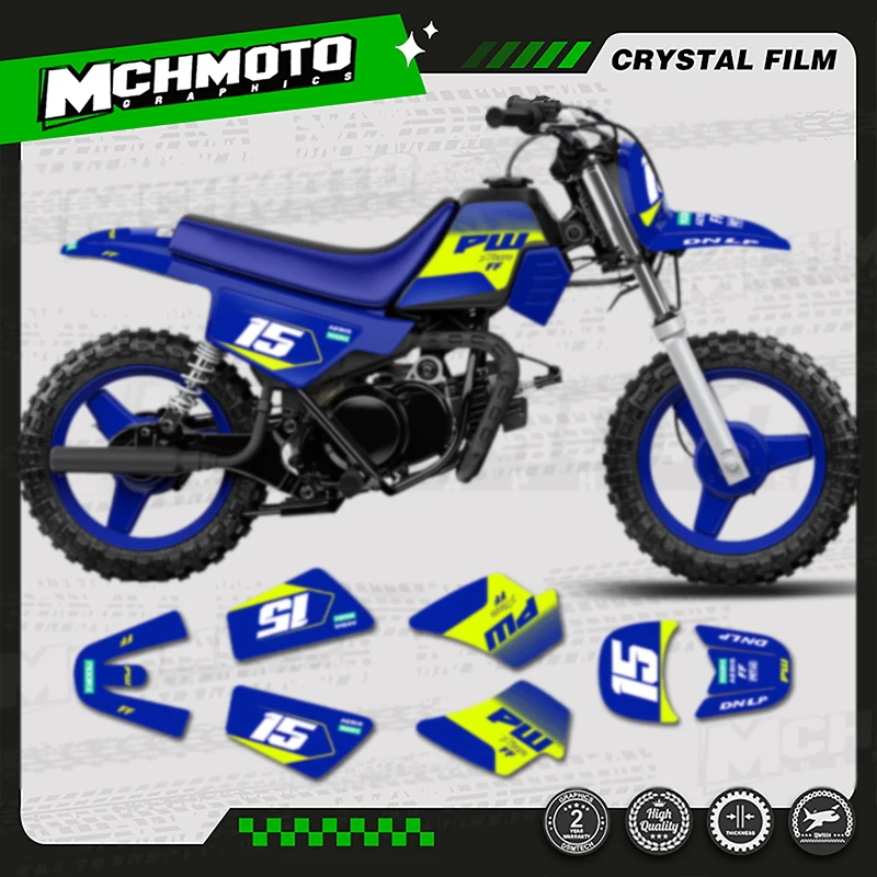 

MCHMFG For YAMAHA PW50 PW 50 Custom Team Graphics Decal Stickers Kits All Year Number Name Custom