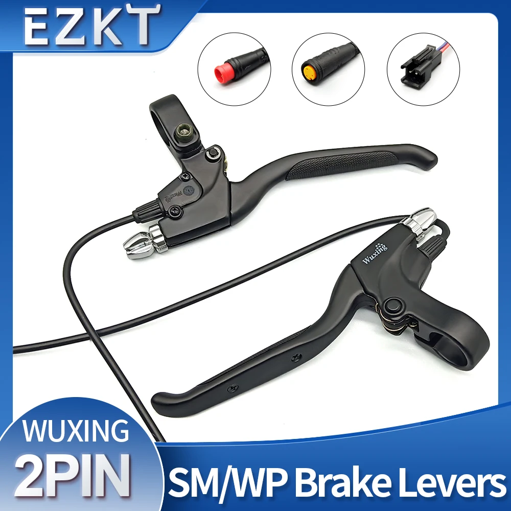 

Тормозной рычаг электронного велосипеда WUXING 115PDD, Тормозные ручки для электрического велосипеда или электроскутера, функция отключения питания при торможении электровелосипеда