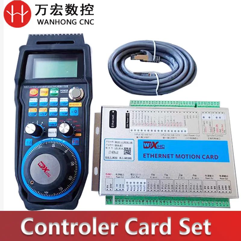 

MACH3 Ethernet 3axis 4axis 6aixs motion control card and MACH wireless handwheel WHB04BX set for Carving machine