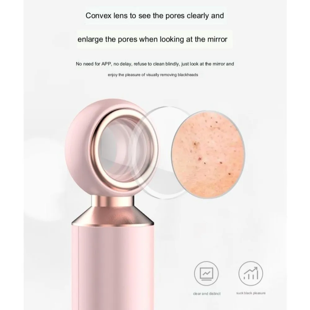 Removedor de cravos elétrico com visor, removedor de acne, lupa, instrumento para remoção de cravos faciais, limpador de poros portátil.