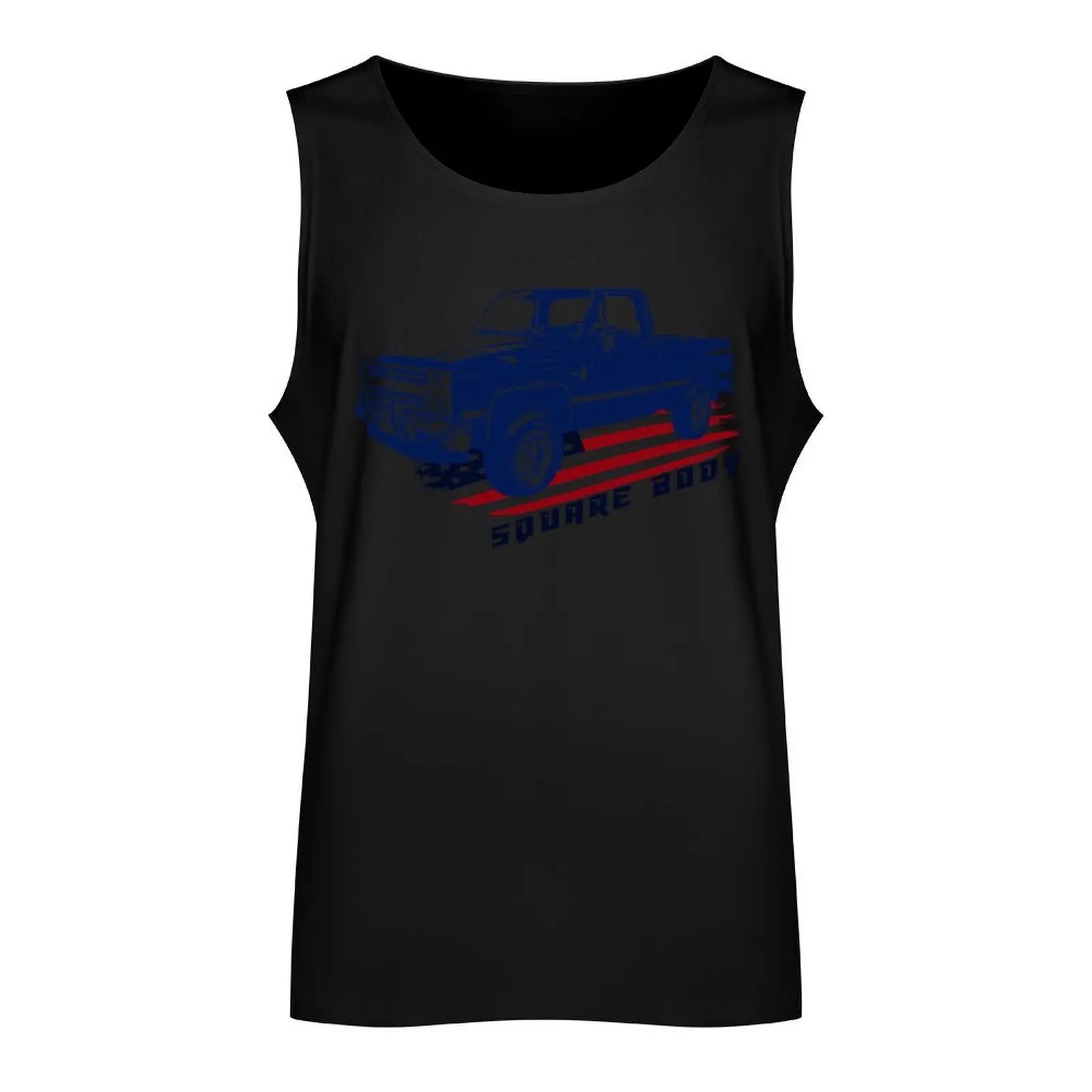 Square Body Pickup Truck 1985 K10 Tank Top Sports shirt man Sports clothing gym men Short sleeve