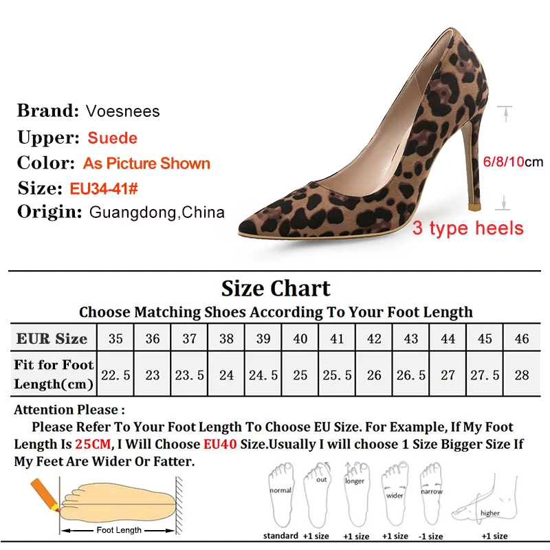 Décolleté da donna Sexy tacchi alti moda leopardo a punta 6CM 8 cm10cm tacchi superfini scarpe a spillo in pelle scamosciata décolleté SLIP-ON per