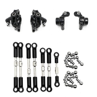 Steering Block Hub Carrier Set Kit Tie Rod Servo Link Rod For Wltoys 144001 144010 124016 124017 124019 RC Car Spare Parts