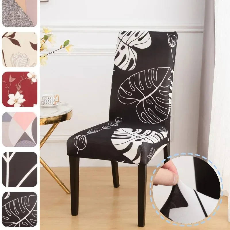 

Stretch Dining Chair Covers Removable Washable Parsons Chair Covers Spandex Dust-Proof Furniture Protectors For Hotel Parties
