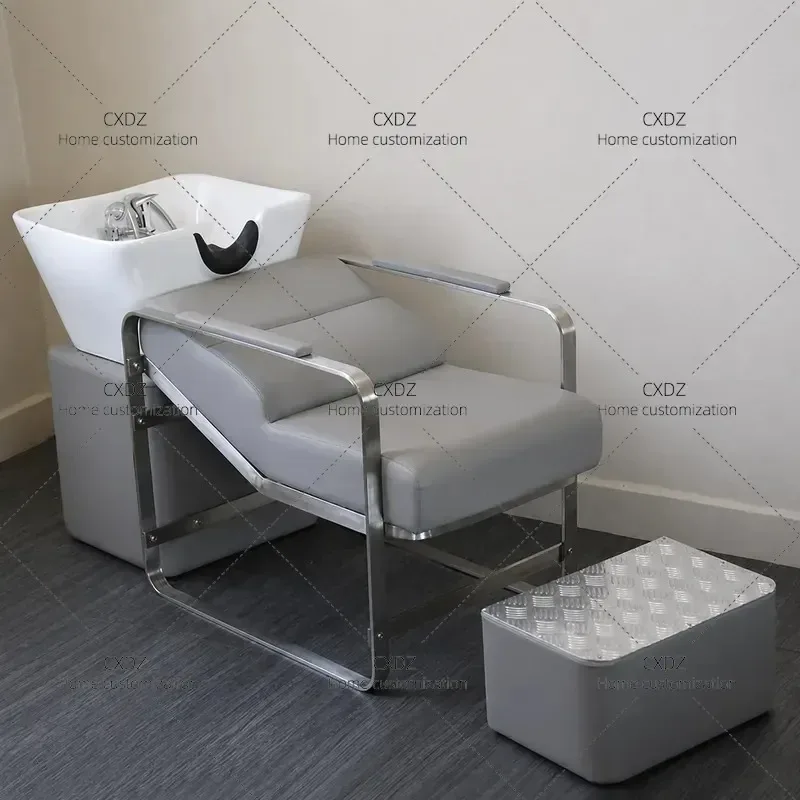 Modern Simple Half Lying Shampoo Bed for Beauty Salon Special Flush Hair Washing Station Cross Border Home Use Wholesale