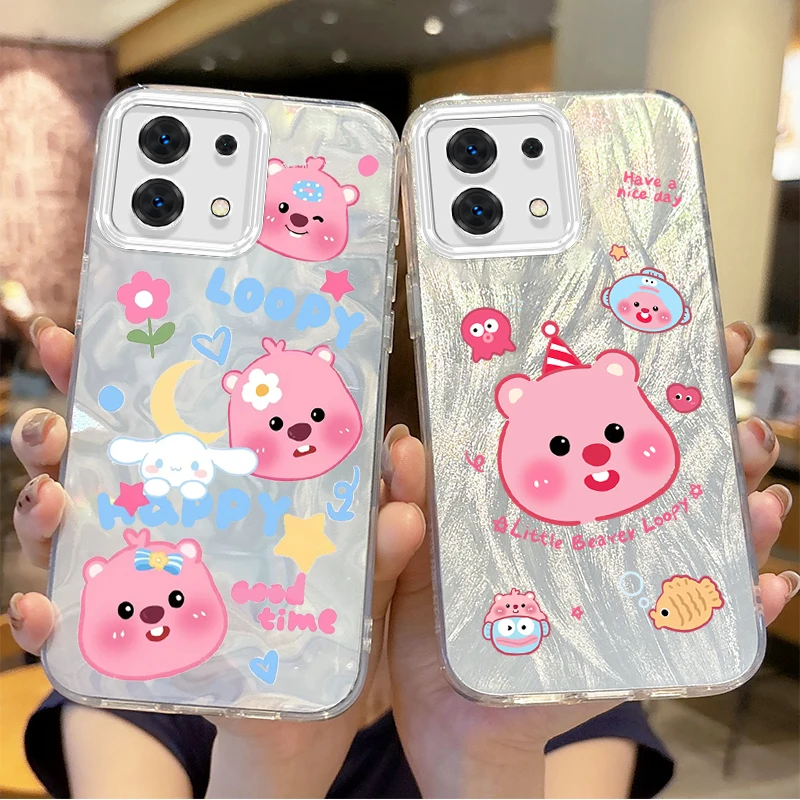 

Hot Korea Cartoon L-Loopy Gradient Phone Case for Redmi Note13 12 11 10 9 ProPlus 14C 13C 12C 10C 9C A2 A1 Hard Shockproof Cover