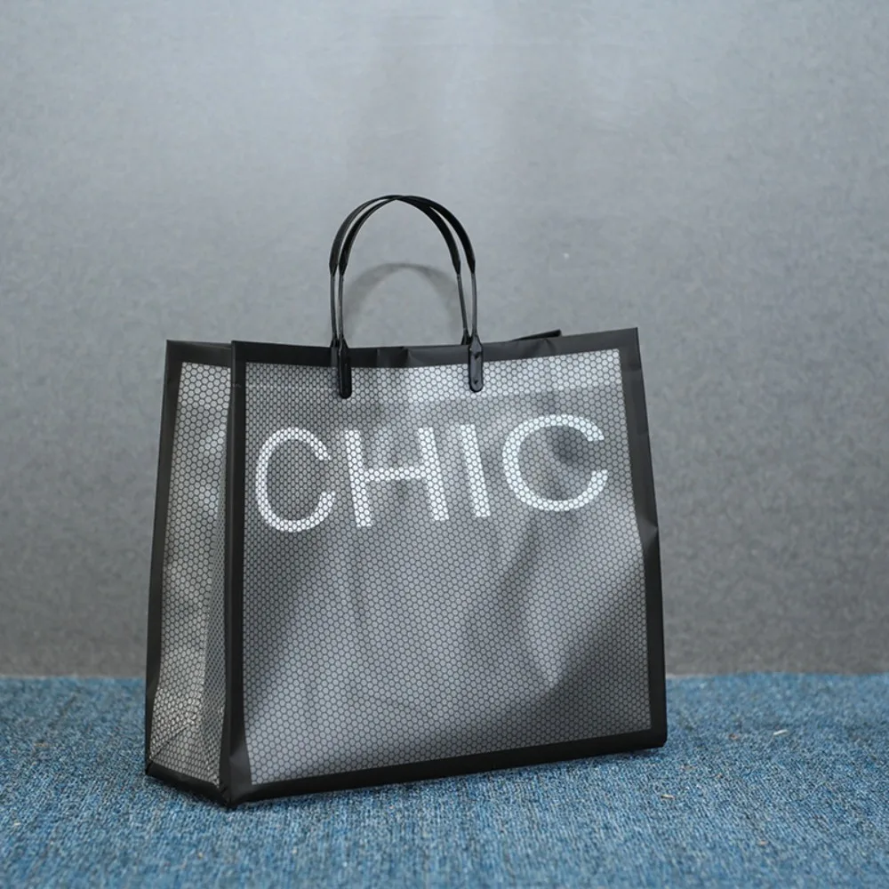 

Hot Sale Waterproof Shoulder Bag PVC Transparent Shopping Tote Bag Large Capacity Swimming Storage Bag Beach