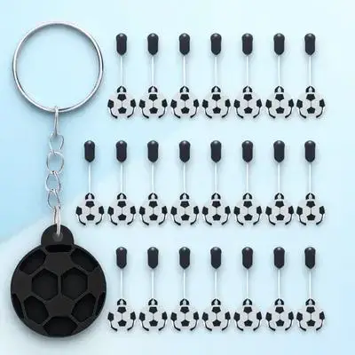 

24 Pcs Football Keychain Team Sports Keychains Keyrings Kids Boys Carnival Pendant Theme