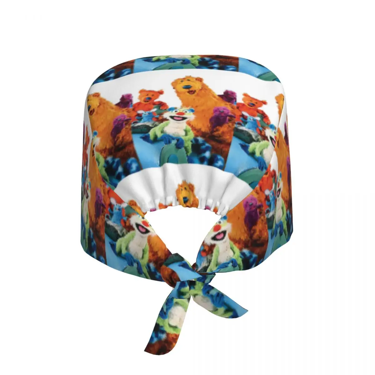 Bear In The Big Blue House Scrub Hat Doctor Working Surgical Cap Men Women Adjustable Nursing Caps for Dentist