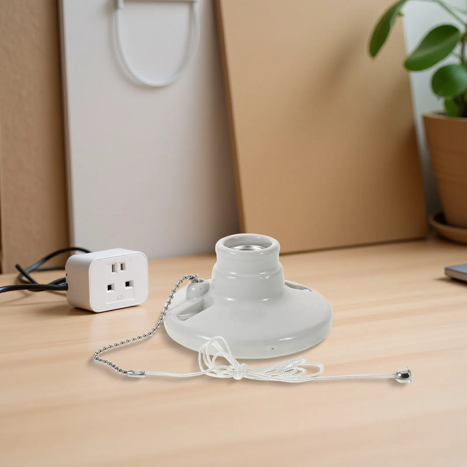 

Керамический патрон для лампы с цепочкой-выключателем 4,3 дюйма, потолочный светильник, сменный патрон E27 для спальни и гостиной