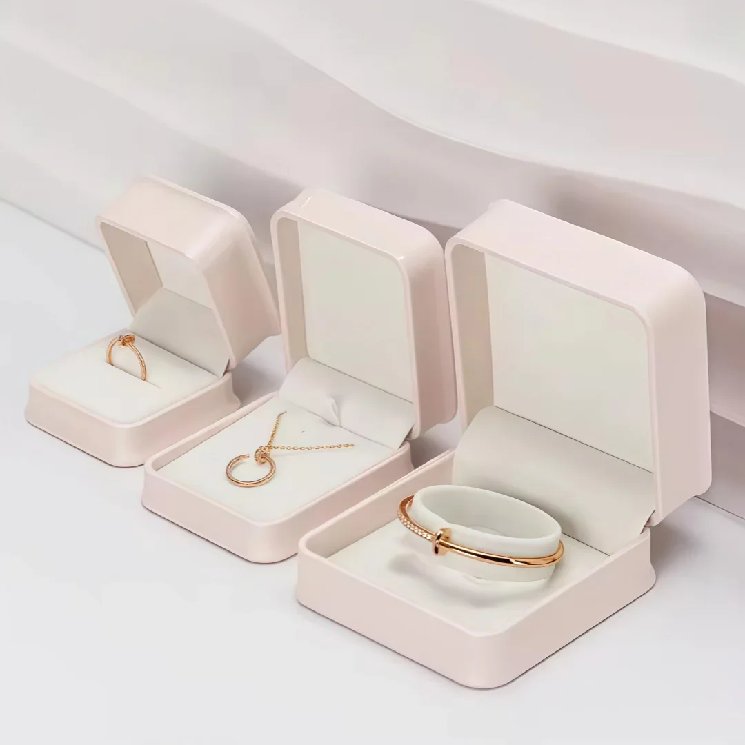 Wedding Proposal Velvet Ring Box for Earrings Necklace Bracelet - Premium Couple Storage Case with Secure Clasp Gift Ready