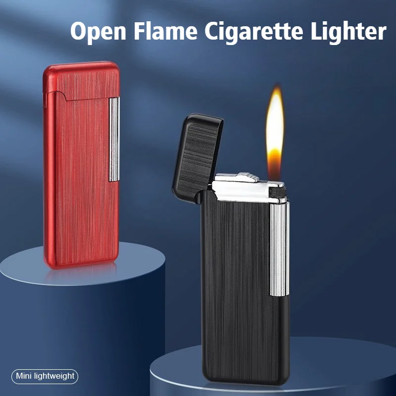 

Newest Cigar Igniter Zinc Alloy Inflatable Grinding Wheel Lighter Windproof Open Flame Cigarettes Lighters & Smoking Accessories
