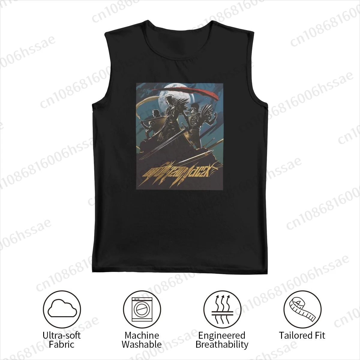 Priest Heavy Metal Rock Band Summer Sports Tank Tops Men\'s Breathable Sleeveless T-shirt Vests Run Clothing