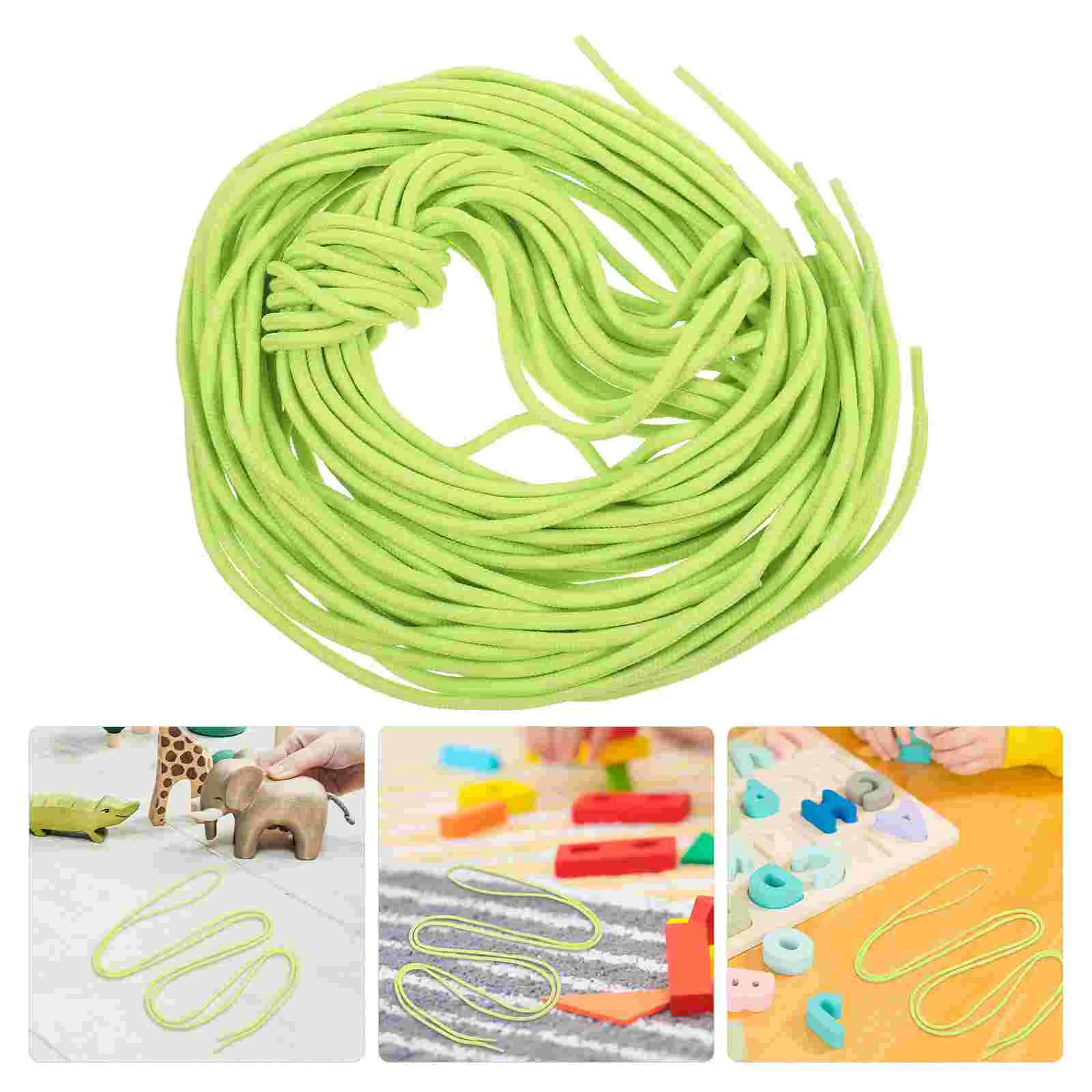 

10PCS Pointed Beading Thread Vibrant Colors Easy Threading Cord for Kindergarten Accessories Boosts Creativity Polyester